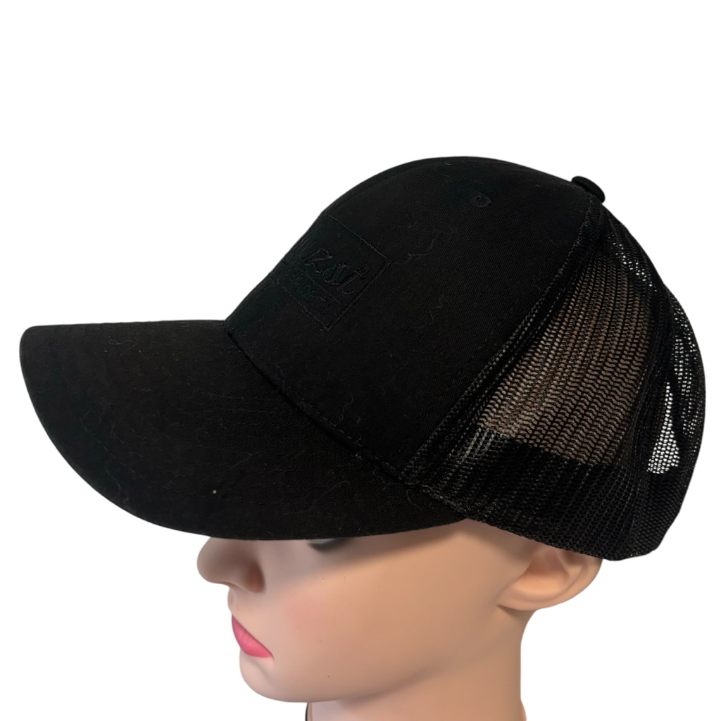 The Classics Yupoong Black Trucker Snapback Hat Cap